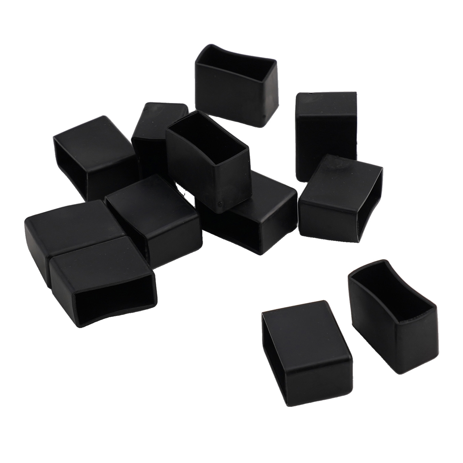 Outdoor Furniture Leg Protectors - 12pcs/Set Square Chair Leg Cap Rubber