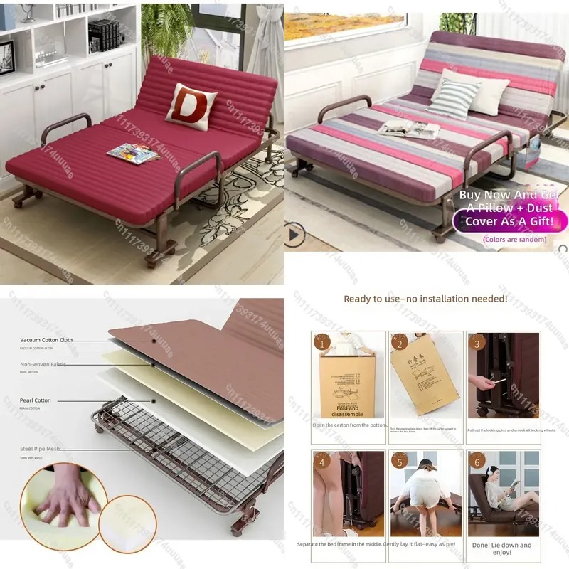 Camping Cot Foldable - Folding Bed Single Double Portable Camp