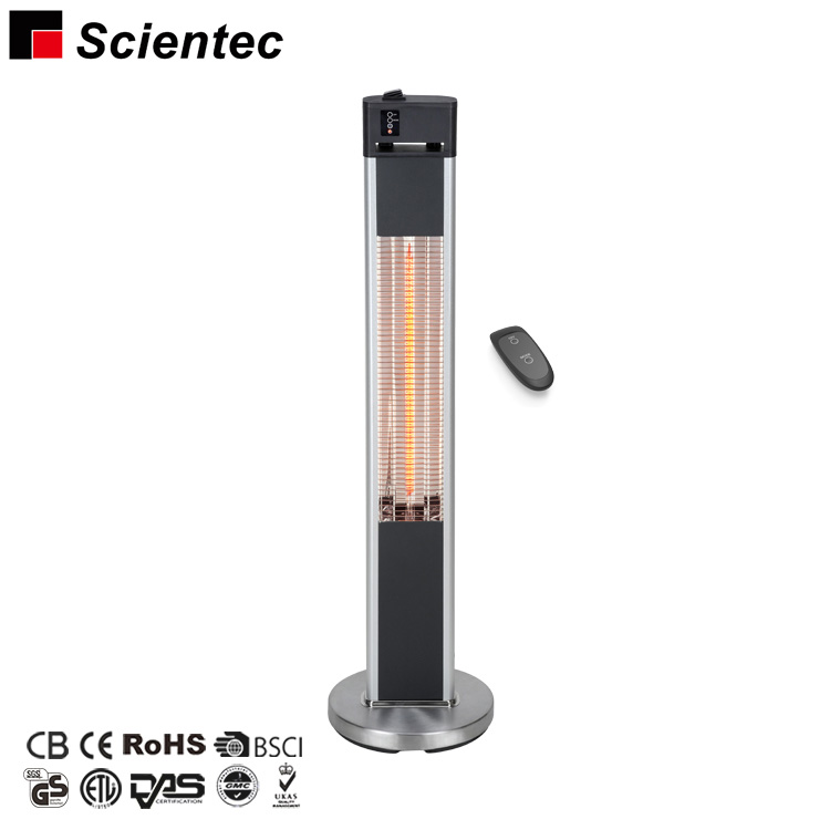 Patio Heater Standing - Aluminium Alloy Housing Remote Control 1600w