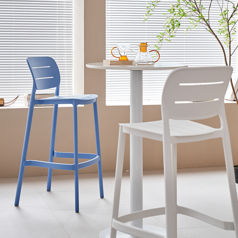 Outdoor Furniture Kitchener - Modern Stackable Bar Stool, Lightweight Plastic