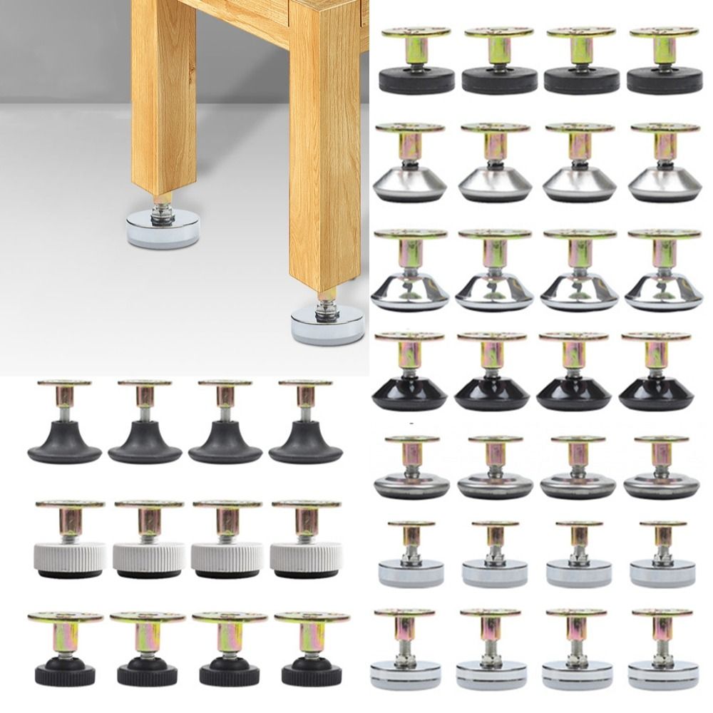 Outdoor Furniture Leg Protectors - 4pcs Adjustable Furniture Support Leg Screw-in
