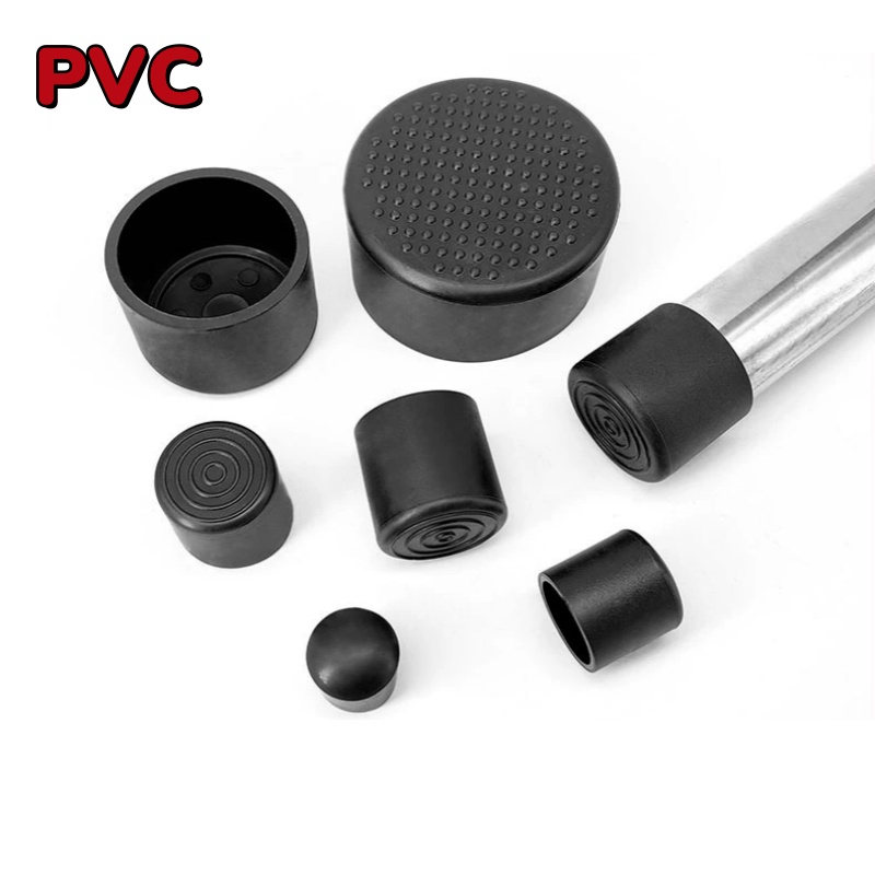 Outdoor Furniture Leg Protectors - PVC 4-100mm Black Round Chair Leg