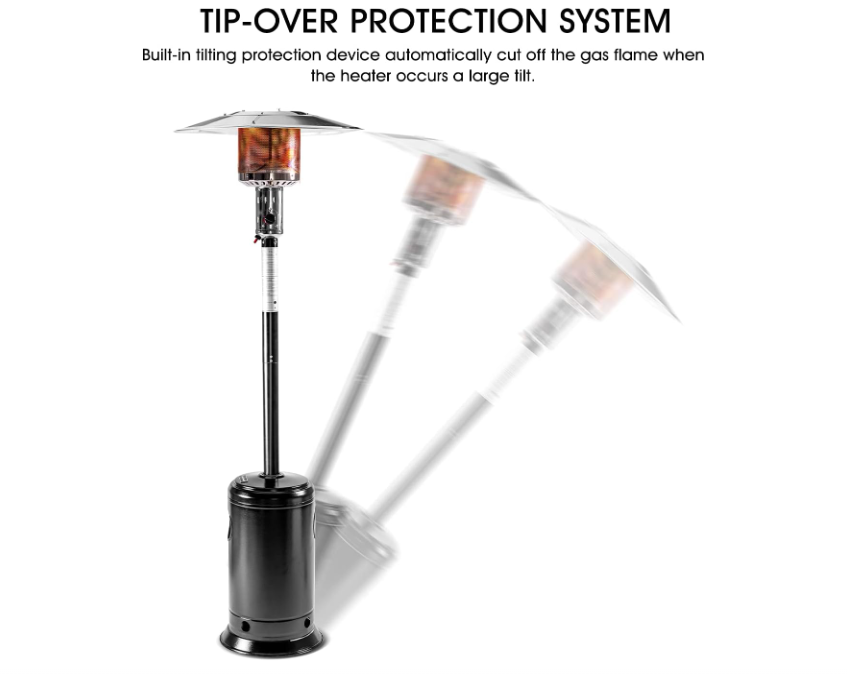 Standing Modern Metal Gas Prop - đánh giá và giá Patio Heater Standing