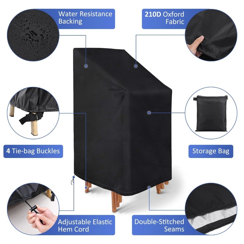 1/2/PCS Stacked Chair Dust Cov - đánh giá và giá Outdoor Furniture With Covers