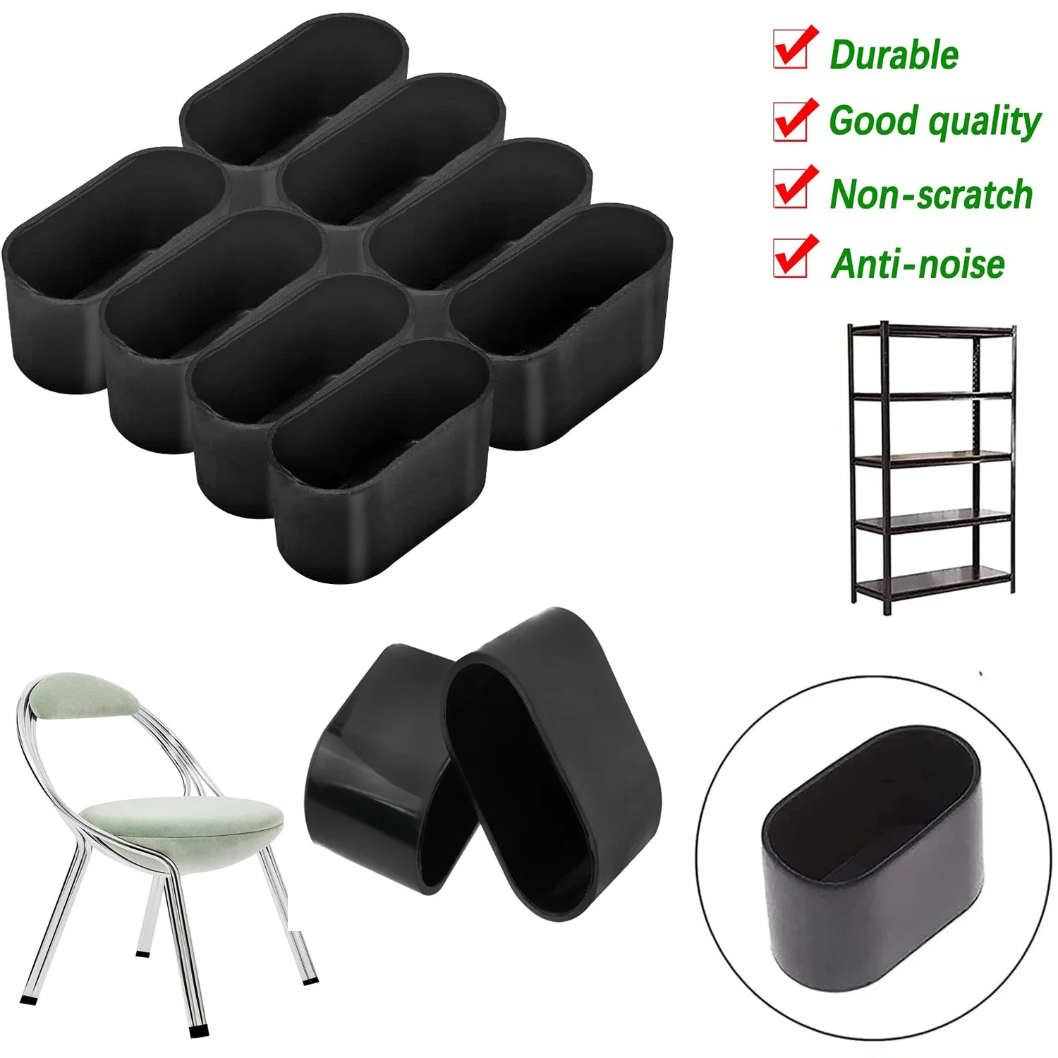 4-32Pcs Silicone Oval Chair Le - đánh giá và giá Outdoor Furniture Leg Protectors