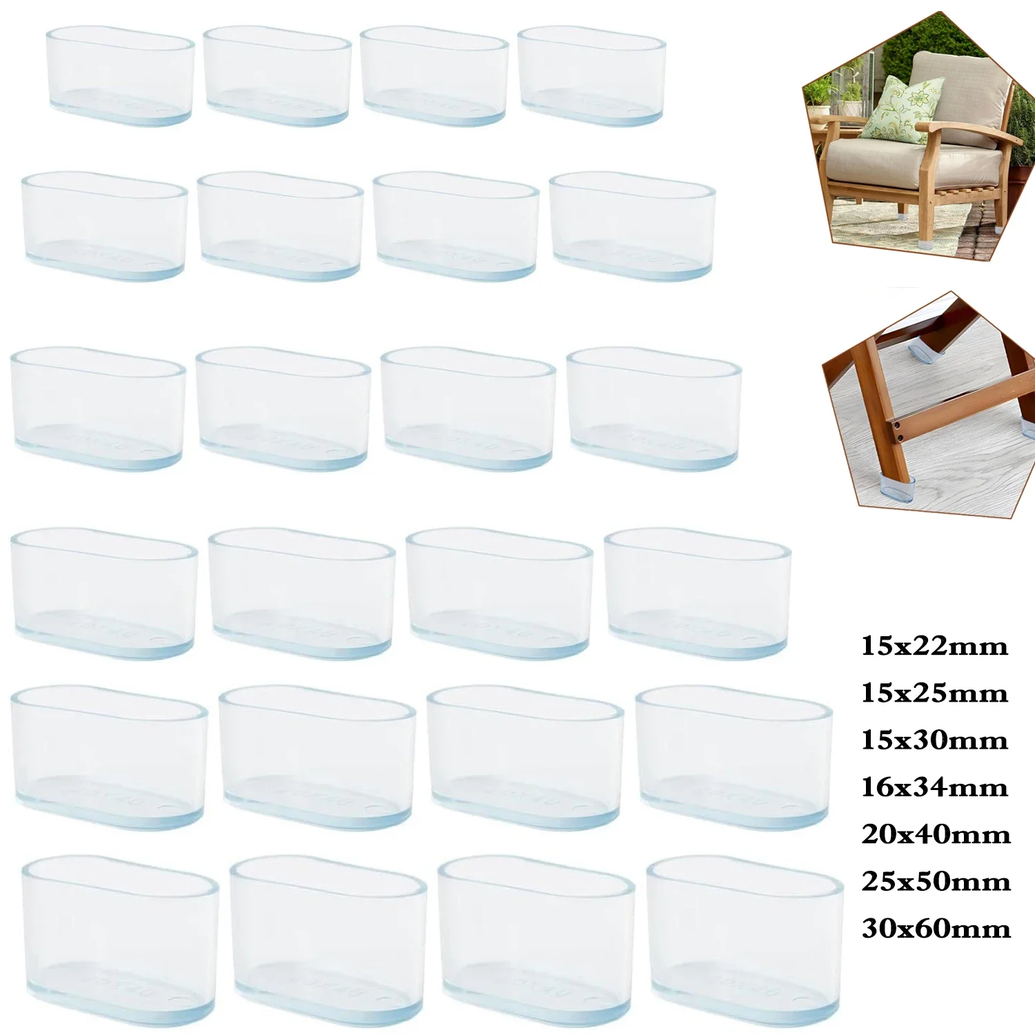 4-32Pcs Silicone Oval Chair Le - đánh giá và giá Outdoor Furniture Leg Protectors
