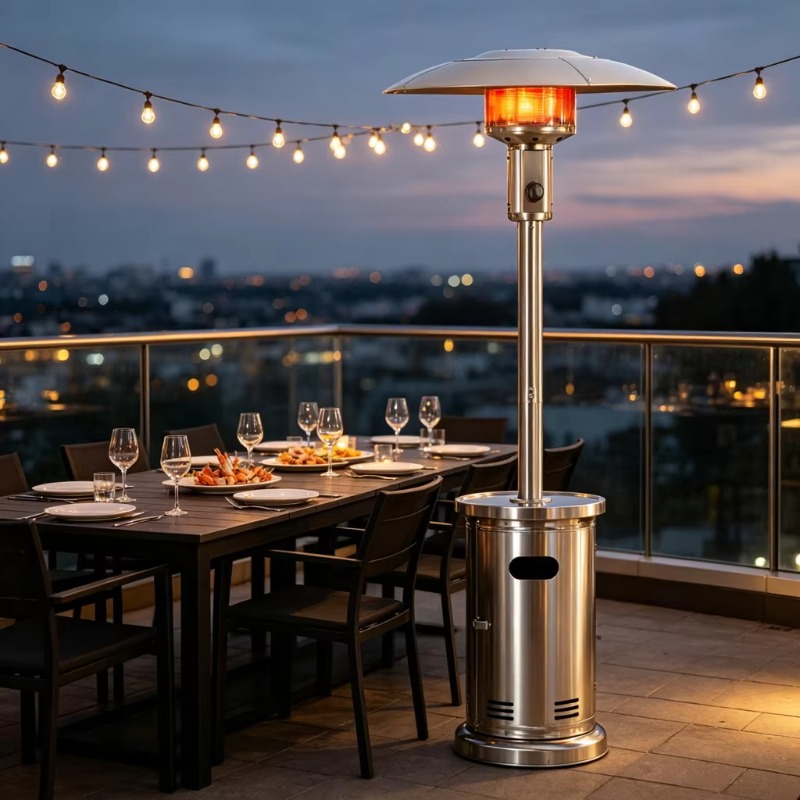 Airo Fast Heating Umbrella Gas - đánh giá và giá Patio Heater Standing