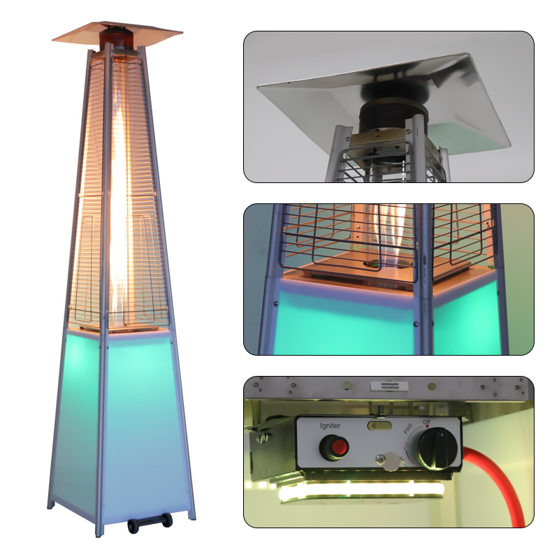 Pyramid-shaped LED Glass Tube  - đánh giá và giá Patio Heater Standing